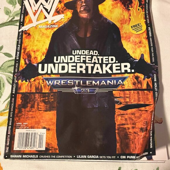 WWE Magazine April 2007 - Undertaker Cover With Rare Poster - Picture 2 of 2